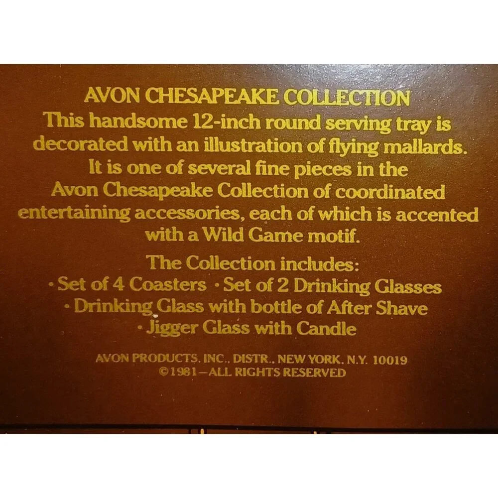 Vintage 1981 Avon Mallards in Flight Chesapeake Collection Metal Tray Ducks 12